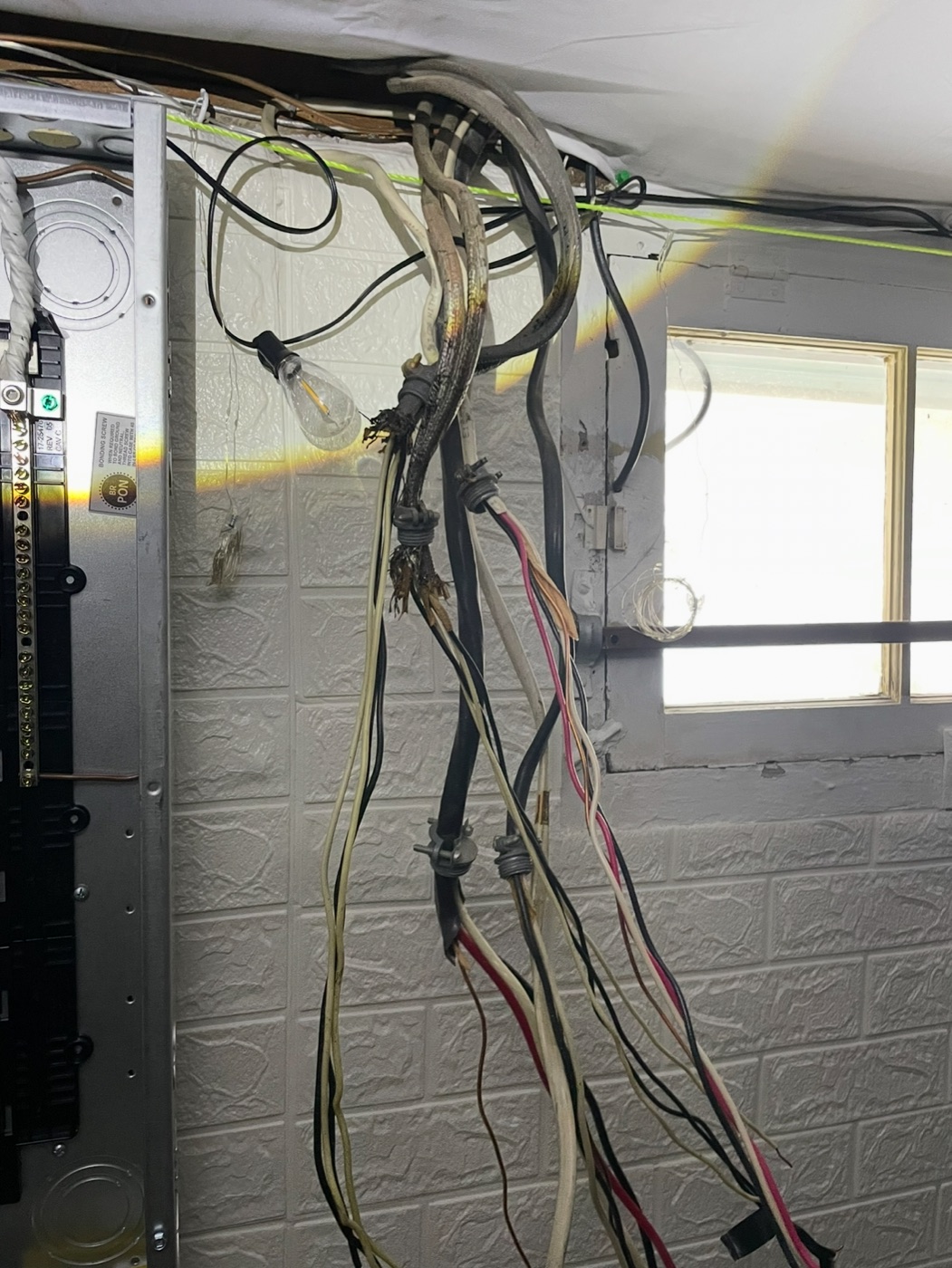 Before view of wiring conditions before service