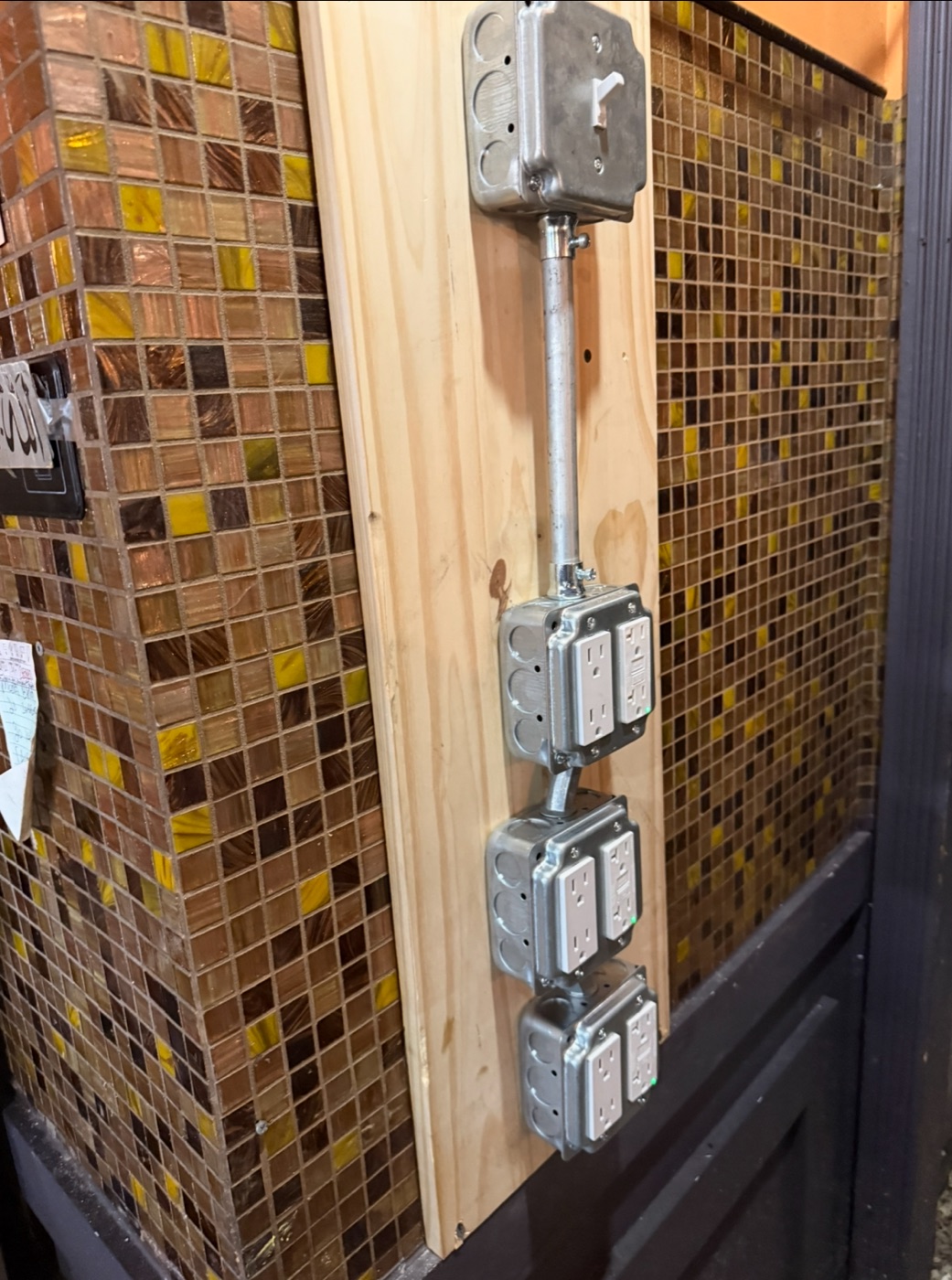 After view of outlet installation work