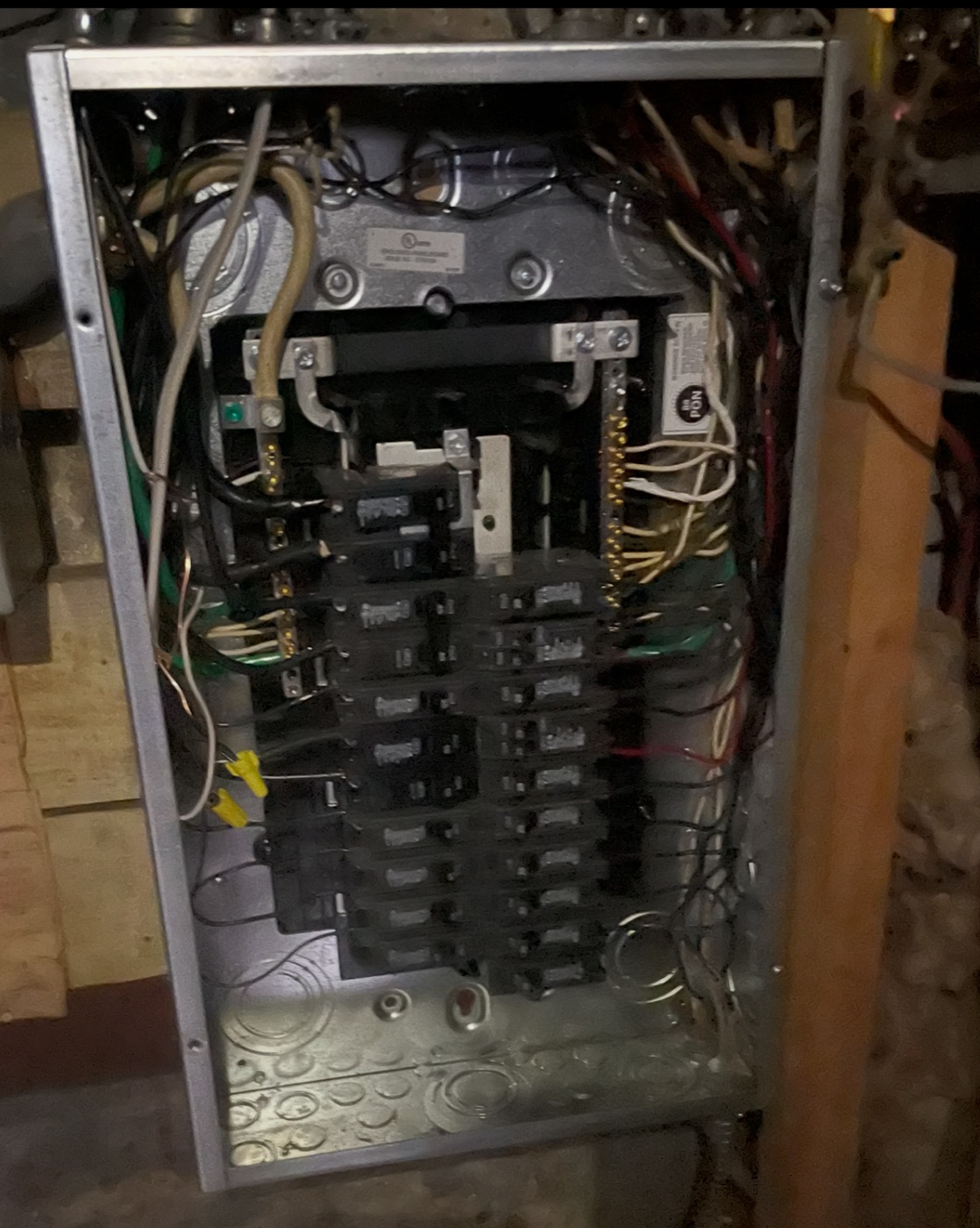 After view of electrical panel service work